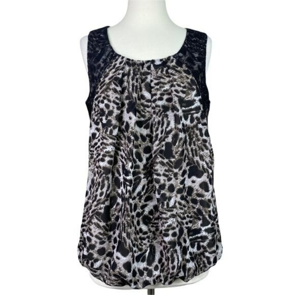 Maurices Animal Print Sleeveless Blouse Size 14 - Picture 1 of 7